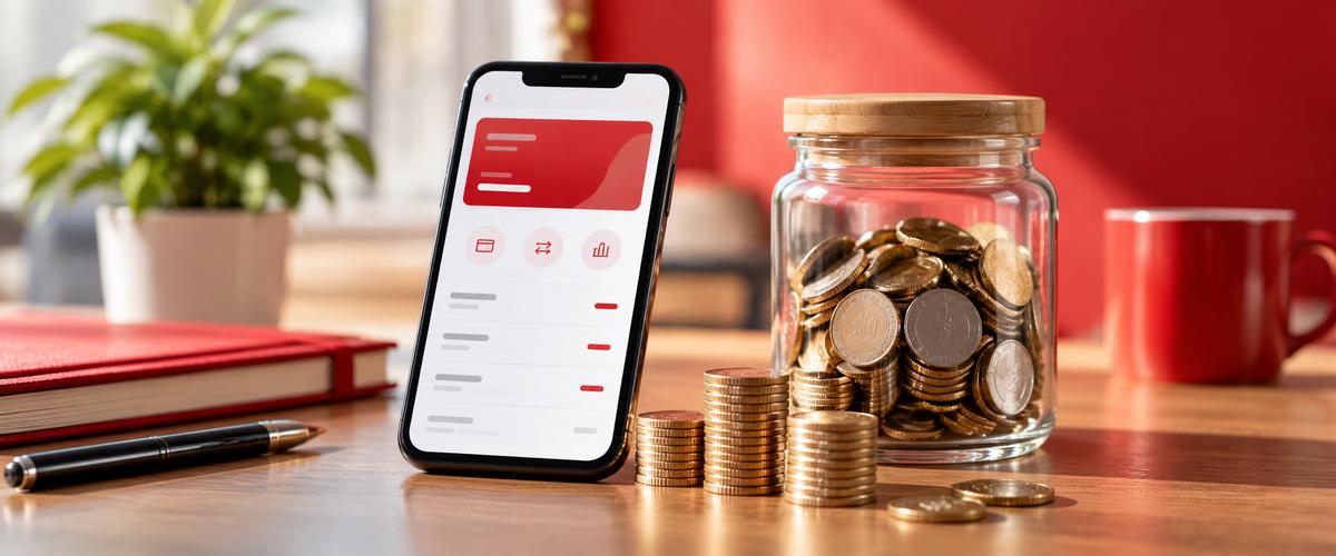 Konto bankowe na smartfonie i oszczędności w słoiku – Konto Przekorzystne i Konto Oszczędnościowe Banku Pekao
