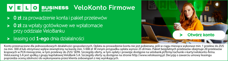 VeloKonto Firma – konto firmowe za 0 zł | VeloBank